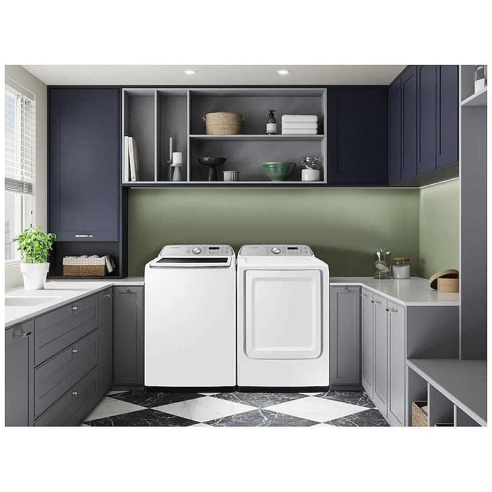 Samsung WA46CG3505AWA4 Top Load Washer, 27 inch Width, ENERGY STAR Certified, 5.4 cu. ft. Washer Capacity, 10 Wash Cycles, 5 Temperature Settings, 700 RPM Washer Spin Speed, Agitator, Wifi Enabled, White colour