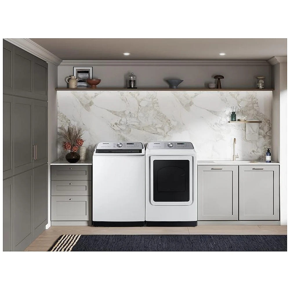 Samsung WA52DG5500AWUS Top Load Washer, ENERGY STAR Certified, 6 cu. ft. Washer Capacity, 12 Wash Cycles, 5 Temperature Settings, 750 RPM Washer Spin Speed, Impeller, Wifi Enabled, White colour
