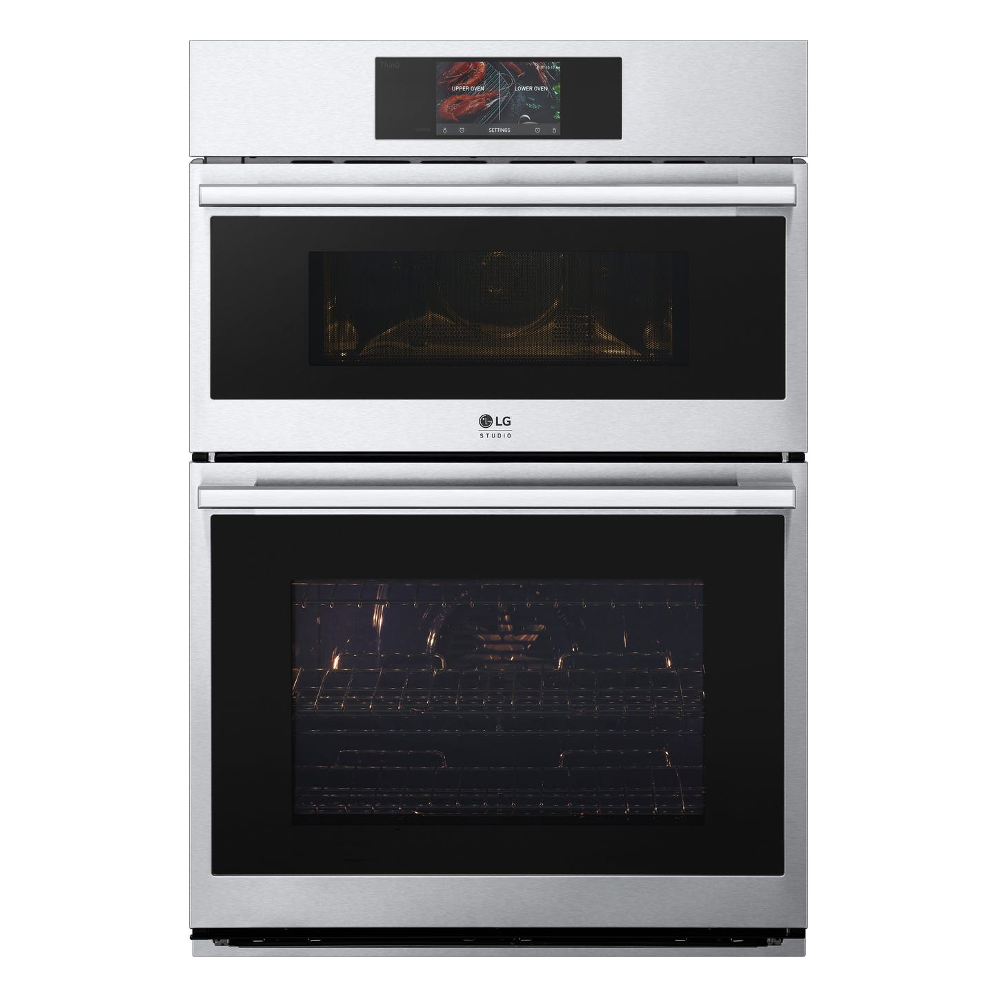 LG STUDIO 1.7/4.7 cu. ft. Combination Double Wall Oven with Air Fry WCES6428F