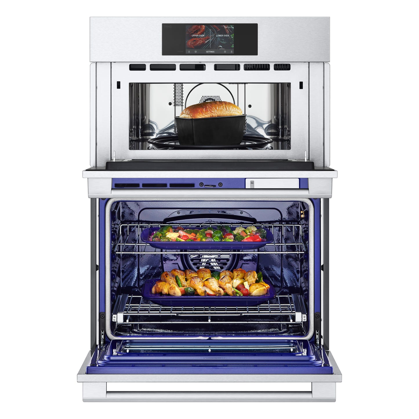 LG STUDIO 1.7/4.7 cu. ft. Combination Double Wall Oven with Air Fry WCES6428F