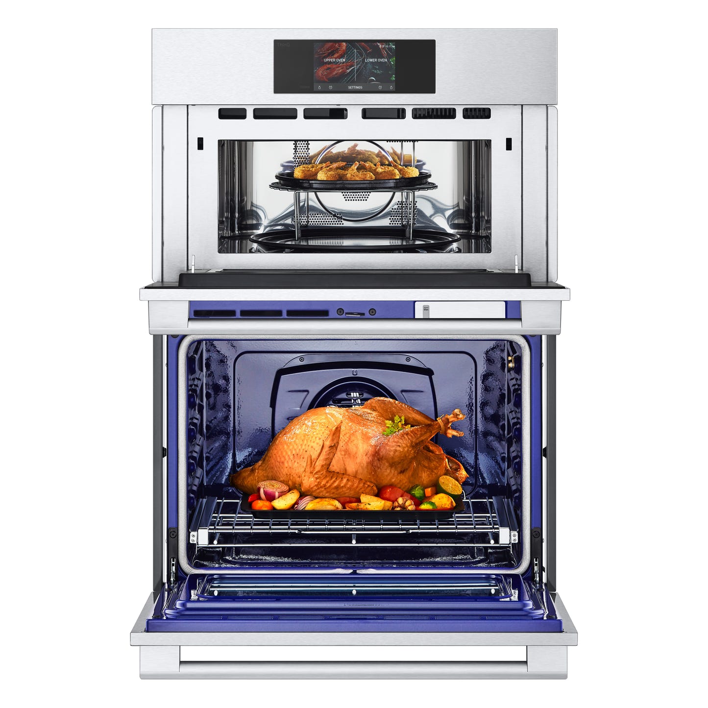 LG STUDIO 1.7/4.7 cu. ft. Combination Double Wall Oven with Air Fry WCES6428F