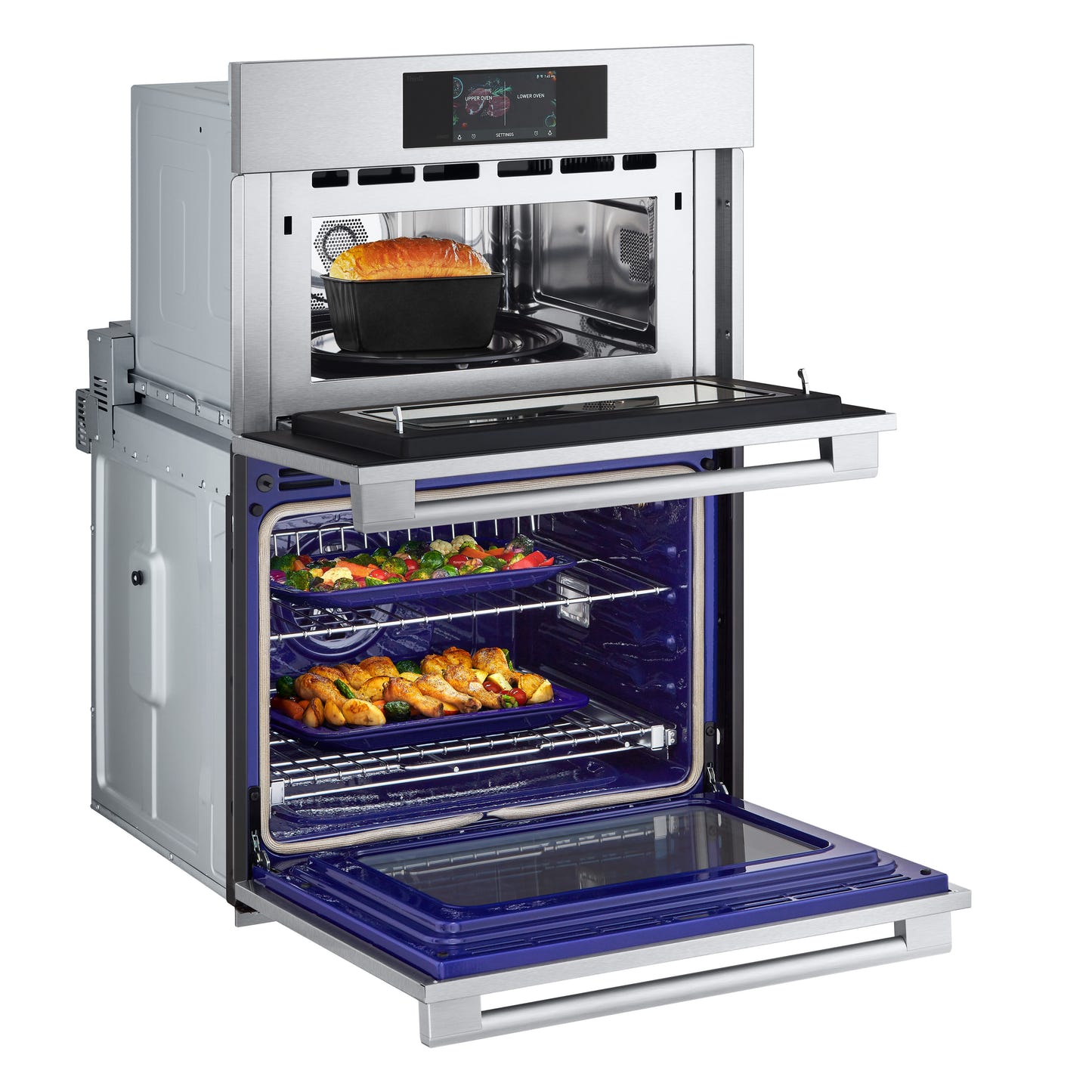 LG STUDIO 1.7/4.7 cu. ft. Combination Double Wall Oven with Air Fry WCES6428F