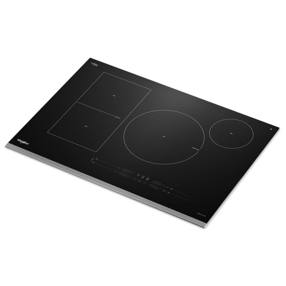 Whirlpool WCIT7530SS 电磁炉,30 英寸外部宽度,4 个燃烧器,不锈钢色