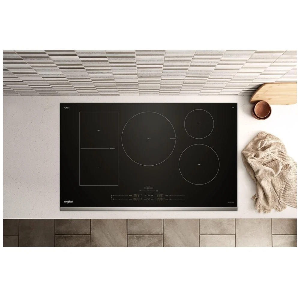Whirlpool WCIT7536SS 电磁炉,36 英寸外部宽度,5 个燃烧器,不锈钢色
