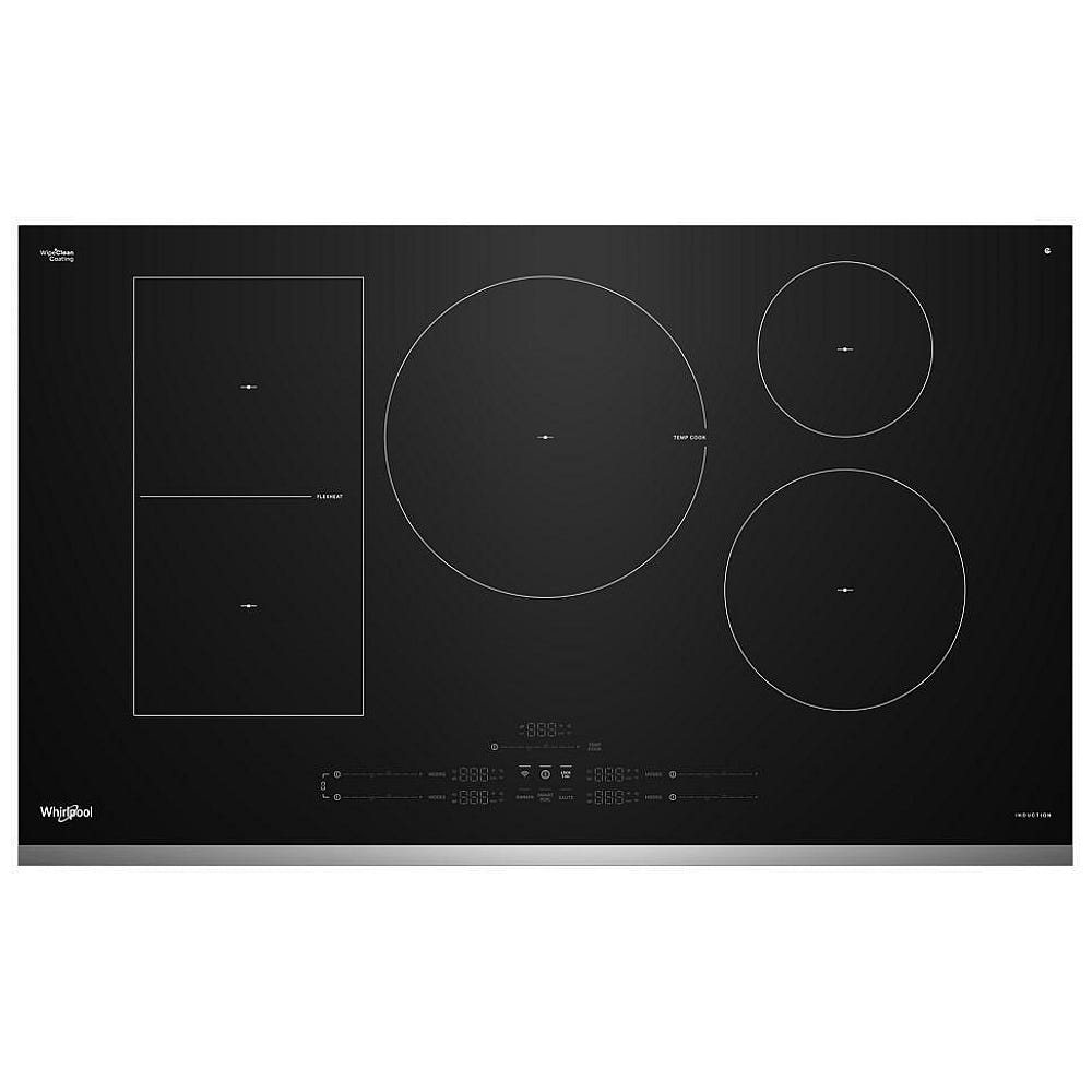 Whirlpool WCIT7536SS 电磁炉,36 英寸外部宽度,5 个燃烧器,不锈钢色