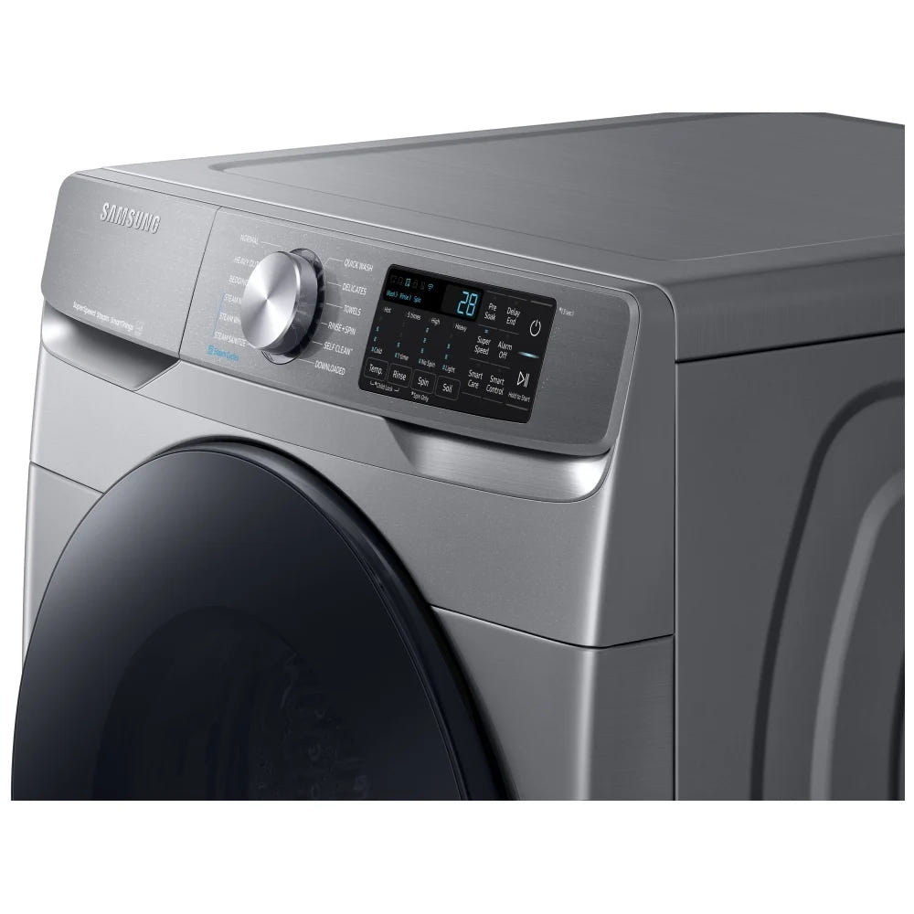 Samsung WF45B6300AP - WF45B6300AP/US Front Load Washer, ENERGY STAR Certified, 5.2 cu. ft. Washer Capacity, 1,200 RPM Washer Spin Speed, 12 Wash Cycles, 5 Temperature Settings, Water Heater, Steam Clean, Wifi Enabled, Grey colour