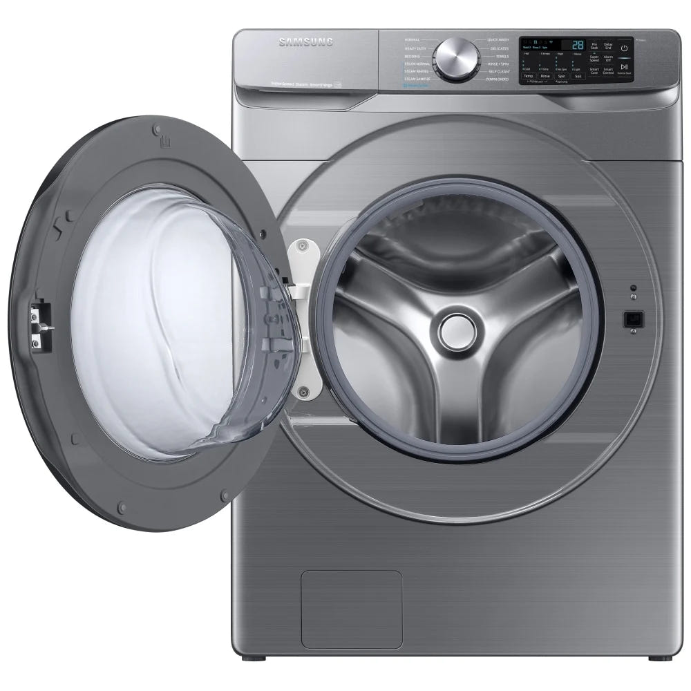 Samsung WF45B6300AP - WF45B6300AP/US Front Load Washer, ENERGY STAR Certified, 5.2 cu. ft. Washer Capacity, 1,200 RPM Washer Spin Speed, 12 Wash Cycles, 5 Temperature Settings, Water Heater, Steam Clean, Wifi Enabled, Grey colour