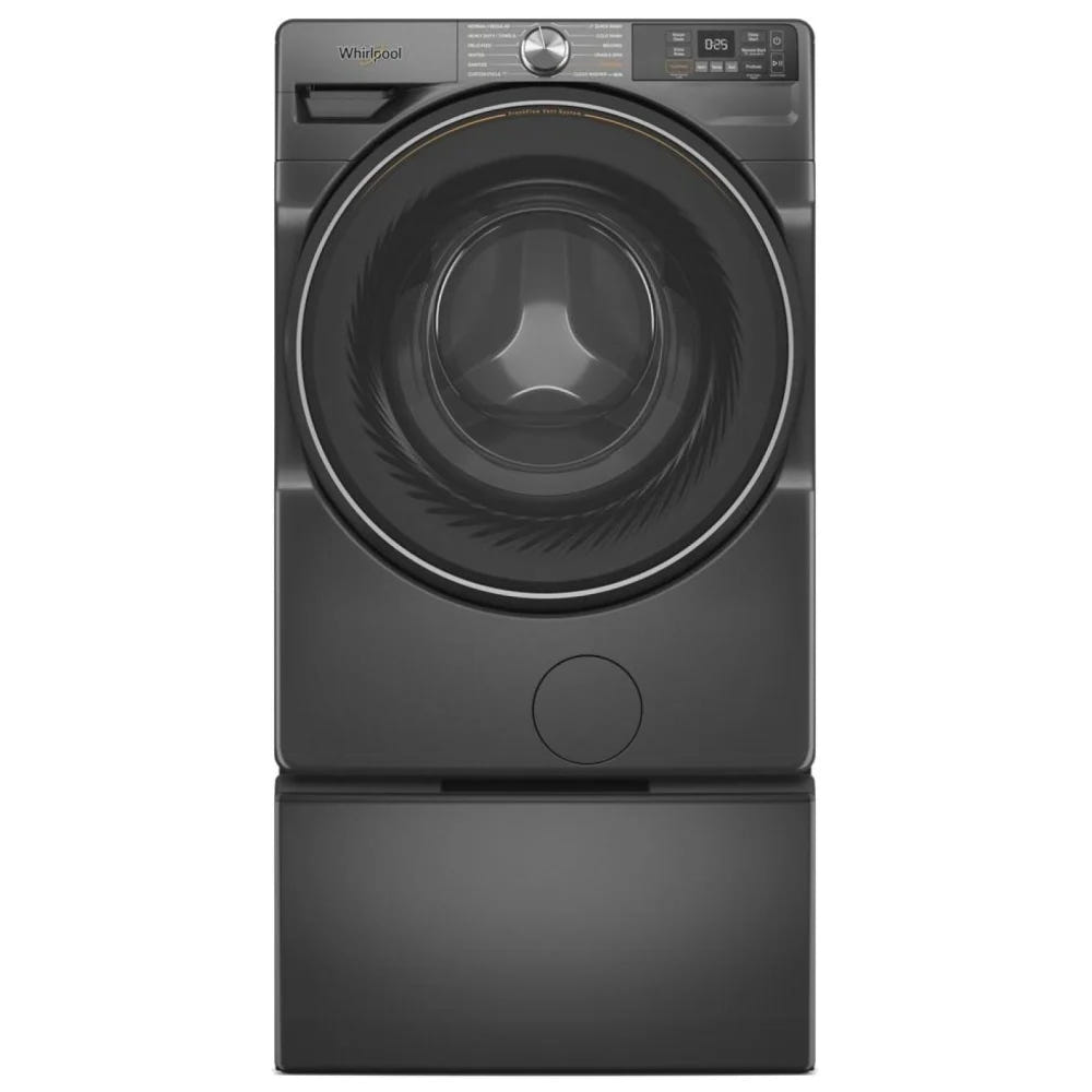 Whirlpool WFW5720RU Front Load Washer, ENERGY STAR Certified, 5.2 cu. ft. Washer Capacity, 12 Wash Cycles, Steam Clean, 1,160 RPM Washer Spin Speed, Wifi Enabled, Black colour