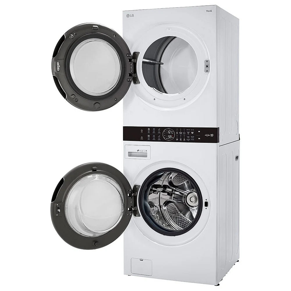 Single Unit Front Load LG WashTower™ with Centre Control™ 5.2 cu. ft. Washer and 7.4 cu. ft. Electric Dryer WKE100HWA