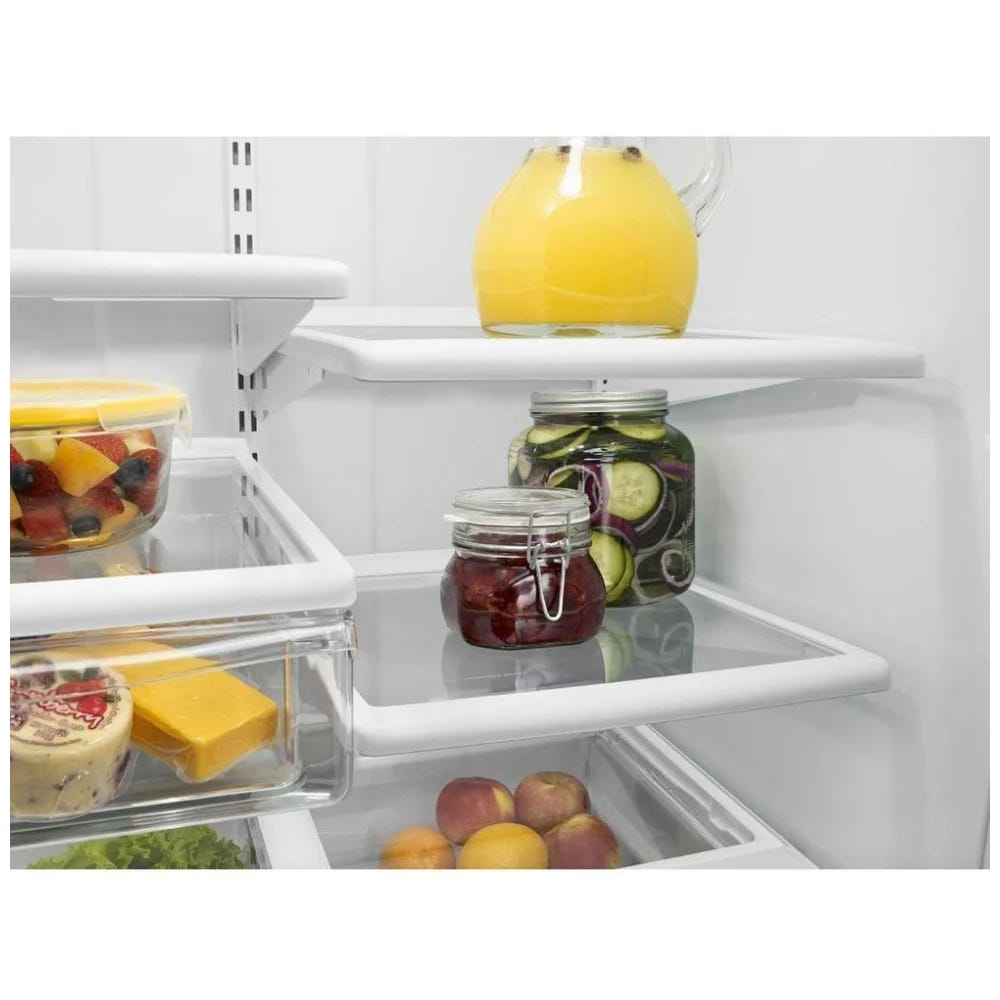 Whirlpool WRB322DMBW Bottom Freezer Refrigerator, 33 inch Width, Ice Dispenser (Freezer Located), 21.9 cu. ft. Capacity, White colour