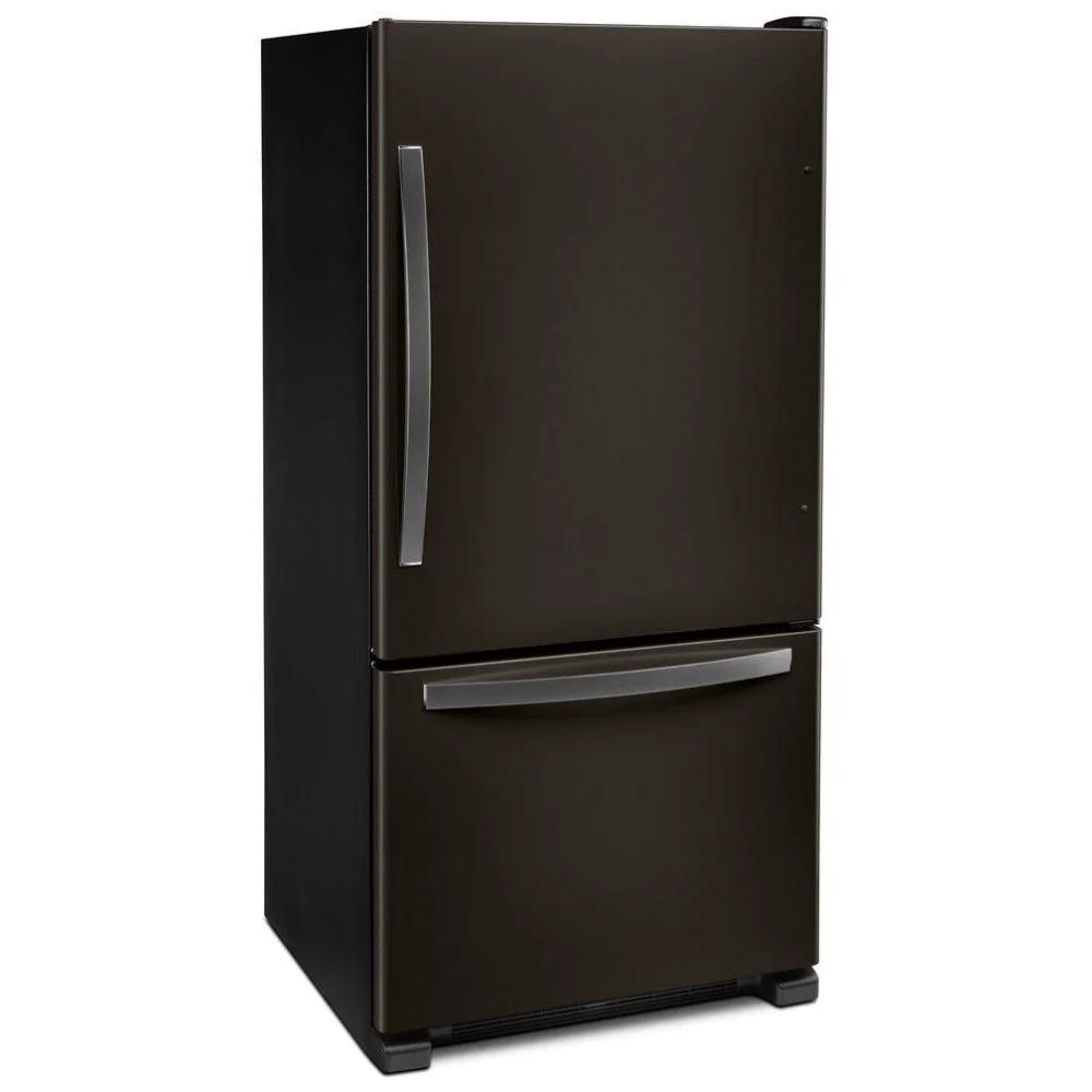 Whirlpool WRB322DMHV Bottom Freezer Refrigerator, 33 inch Width, ENERGY STAR Certified, Ice Dispenser (Freezer Located), 21.9 cu. ft. Capacity, Black Stainless Steel colour