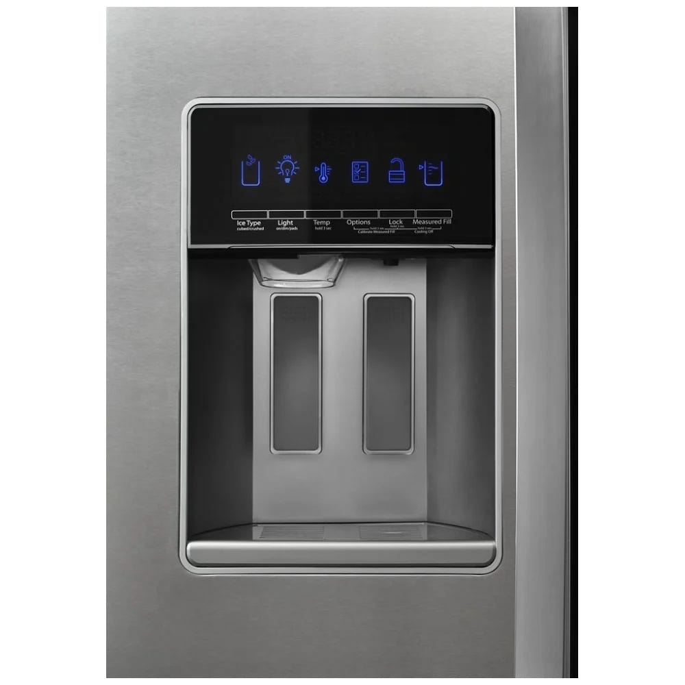 Whirlpool WRS571CIHZ Side by Side Refrigerator, 36 inch Width, Counter Depth, 20.5 cu. ft. Capacity, Water Dispenser (Exterior), Ice Dispenser (Thru Door), Stainless Steel colour