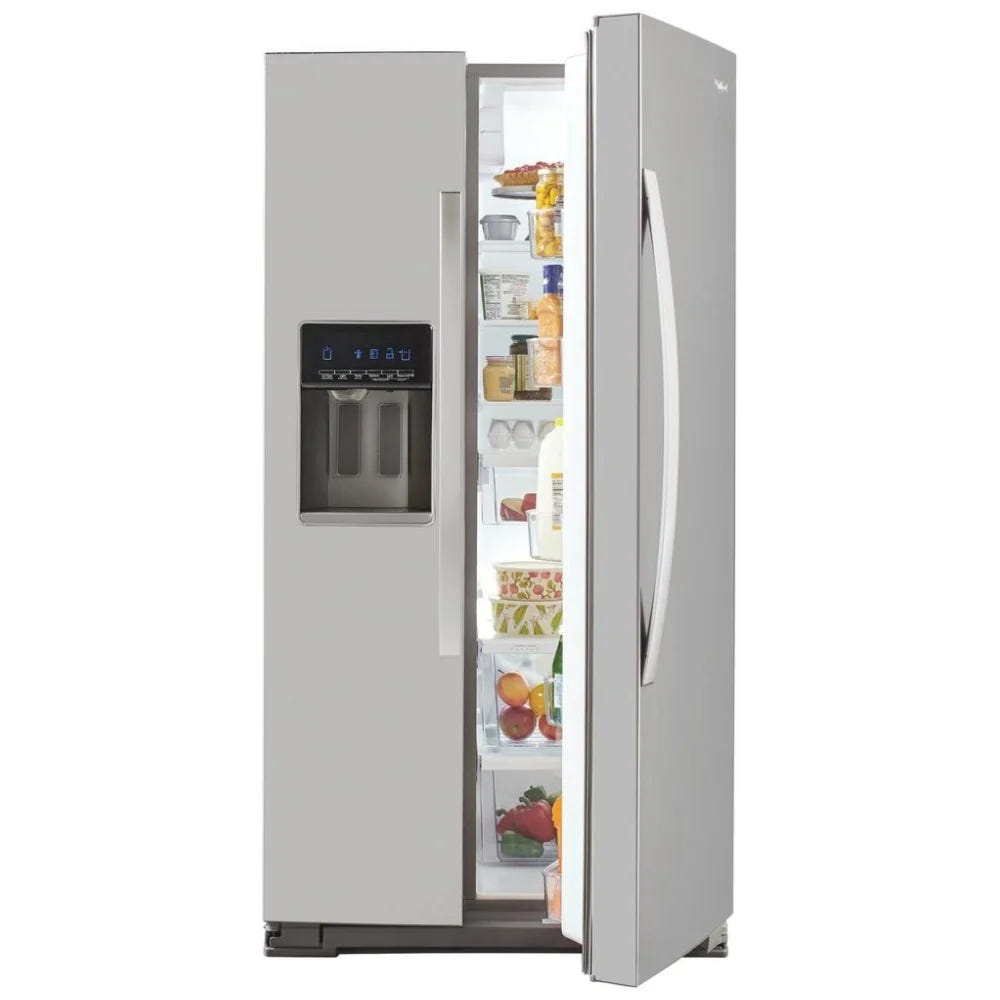 Whirlpool WRS571CIHZ Side by Side Refrigerator, 36 inch Width, Counter Depth, 20.5 cu. ft. Capacity, Water Dispenser (Exterior), Ice Dispenser (Thru Door), Stainless Steel colour