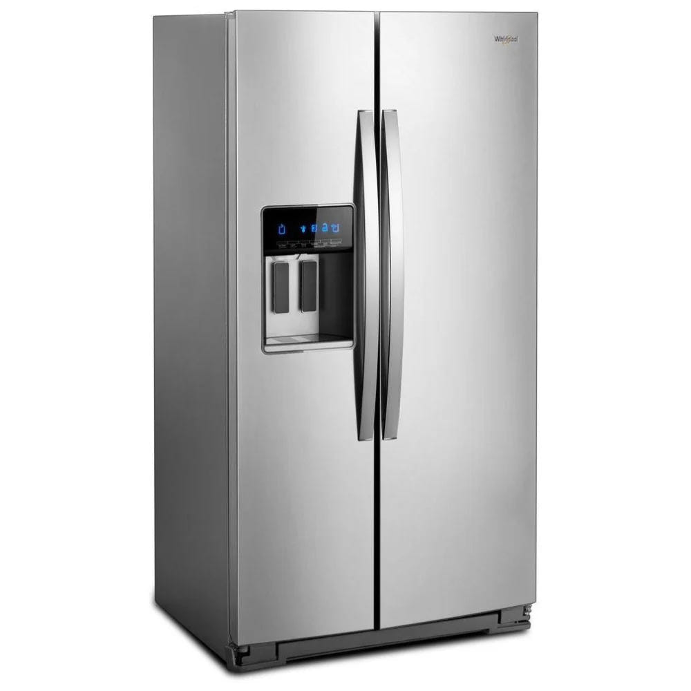 Whirlpool WRS571CIHZ Side by Side Refrigerator, 36 inch Width, Counter Depth, 20.5 cu. ft. Capacity, Water Dispenser (Exterior), Ice Dispenser (Thru Door), Stainless Steel colour