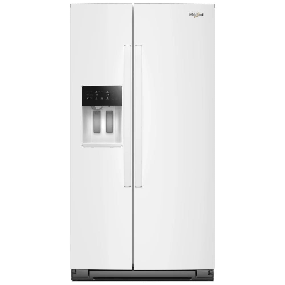 Whirlpool WRSF5536RW 并排式冰箱,36 英寸宽,制冰机(门内),饮水机(外部),28.49 立方英尺容量,白色