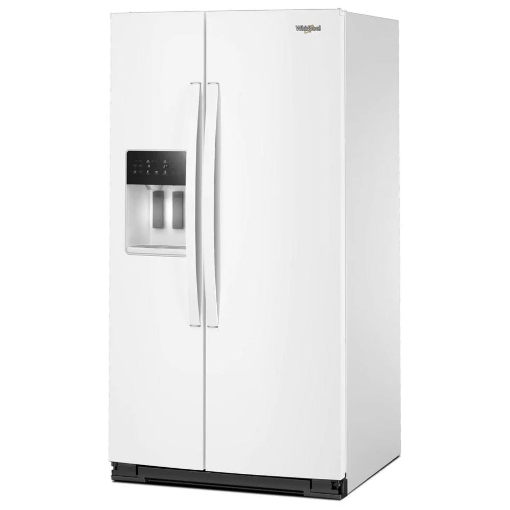 Whirlpool WRSF5536RW 并排式冰箱,36 英寸宽,制冰机(门内),饮水机(外部),28.49 立方英尺容量,白色
