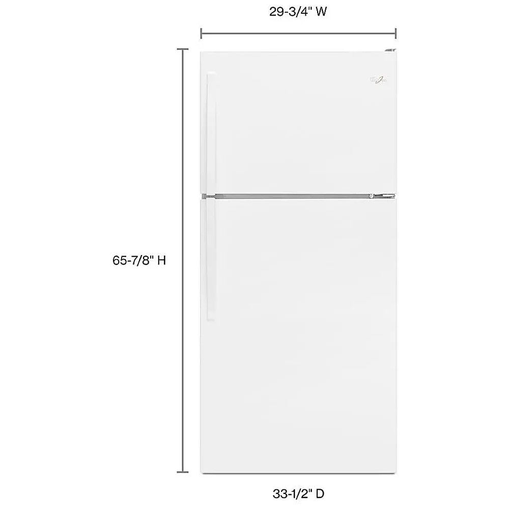 Whirlpool WRT148FZDW Top Freezer Refrigerator