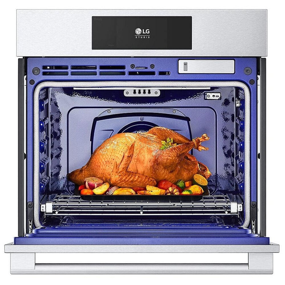 LG STUDIO 4.7 cu. ft. Smart InstaView® Electric Single Built-In Wall Oven with Air Fry & Steam Sous Vide WSES4728F