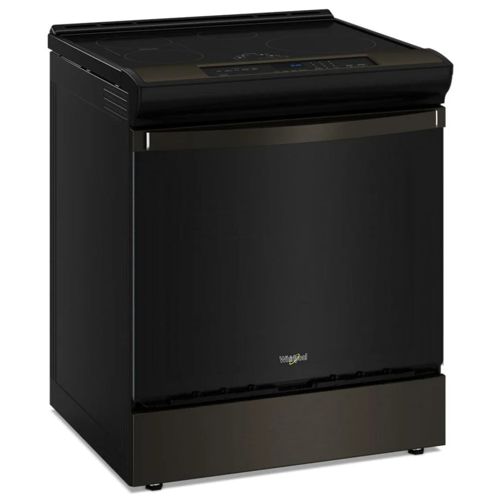 Whirlpool WSIS5030RV Induction Range, 6.4 cu. ft. Capacity, 30 inch Exterior Width, Self Clean, True Convection, 4 Burners, Air Fry, Black Stainless Steel colour