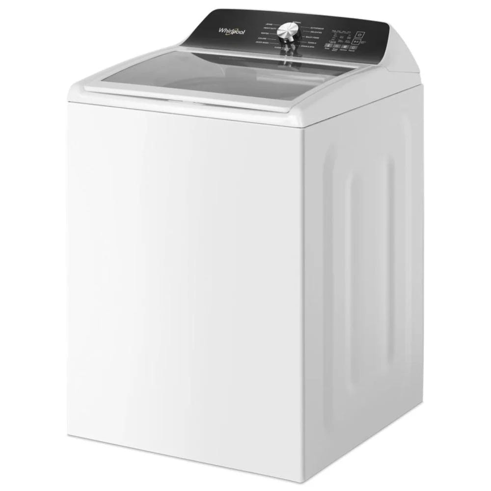 Whirlpool WTW5025SW Top Load Washer, 5.2 cu. ft. Washer Capacity, 770 RPM Washer Spin Speed, 5 Temperature Settings, 12 Wash Cycles, Agitator, White colour