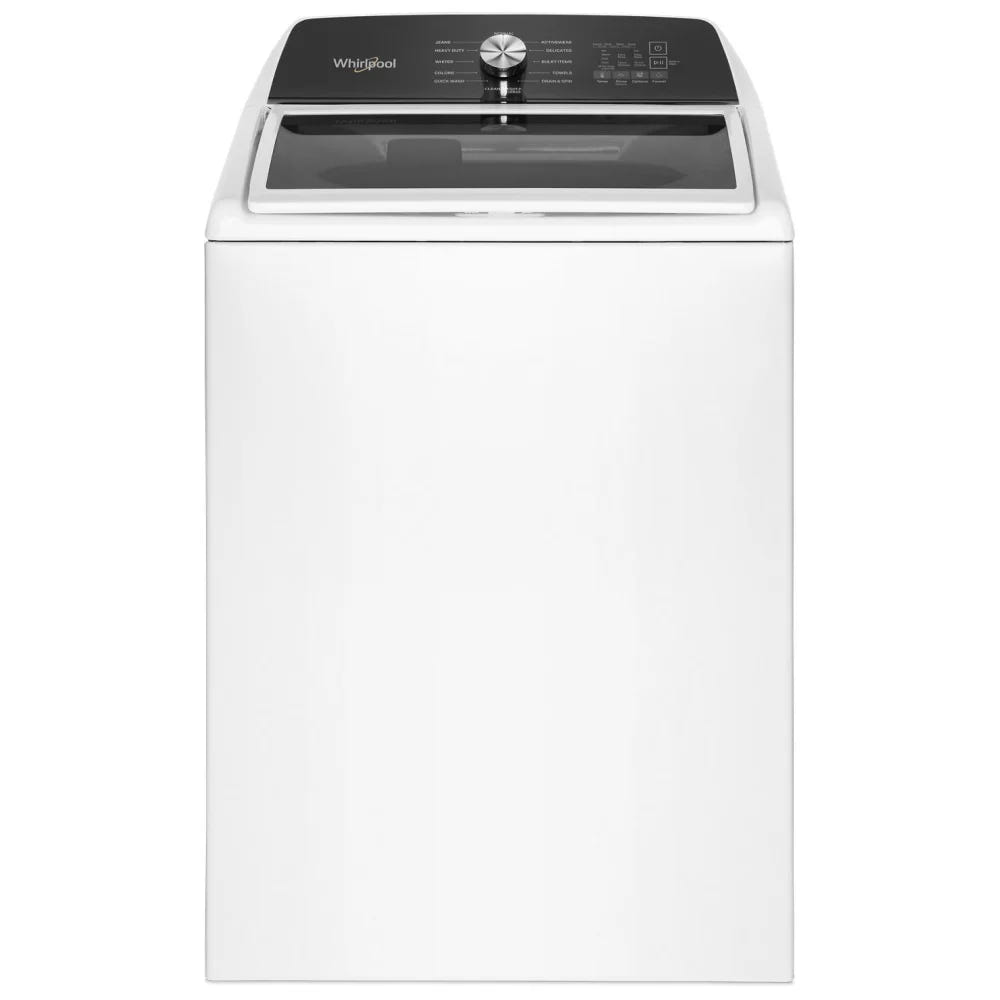 Whirlpool WTW5025SW Top Load Washer, 5.2 cu. ft. Washer Capacity, 770 RPM Washer Spin Speed, 5 Temperature Settings, 12 Wash Cycles, Agitator, White colour