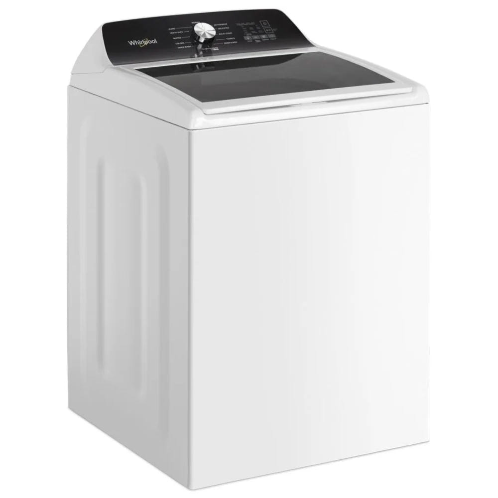 Whirlpool WTW5025SW Top Load Washer, 5.2 cu. ft. Washer Capacity, 770 RPM Washer Spin Speed, 5 Temperature Settings, 12 Wash Cycles, Agitator, White colour