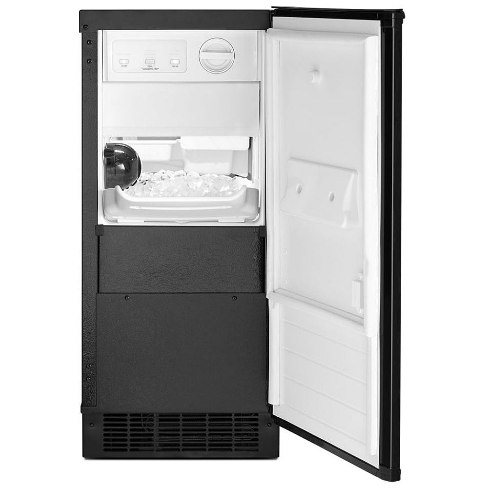 Whirlpool WUI75X15HB Ice Maker, 15 inch Width, 25 lb. Ice Storage capacity (lbs.), Black colour