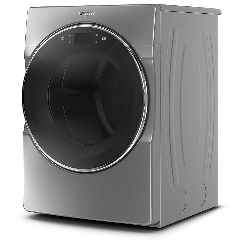 Whirlpool YWED9620HC Electric Dryer, 27 inch Width, 7.4 cu. ft. Capacity, Steam Clean, 5 Temperature Settings, Stackable, Steel Drum, Wifi Enabled, Grey colour