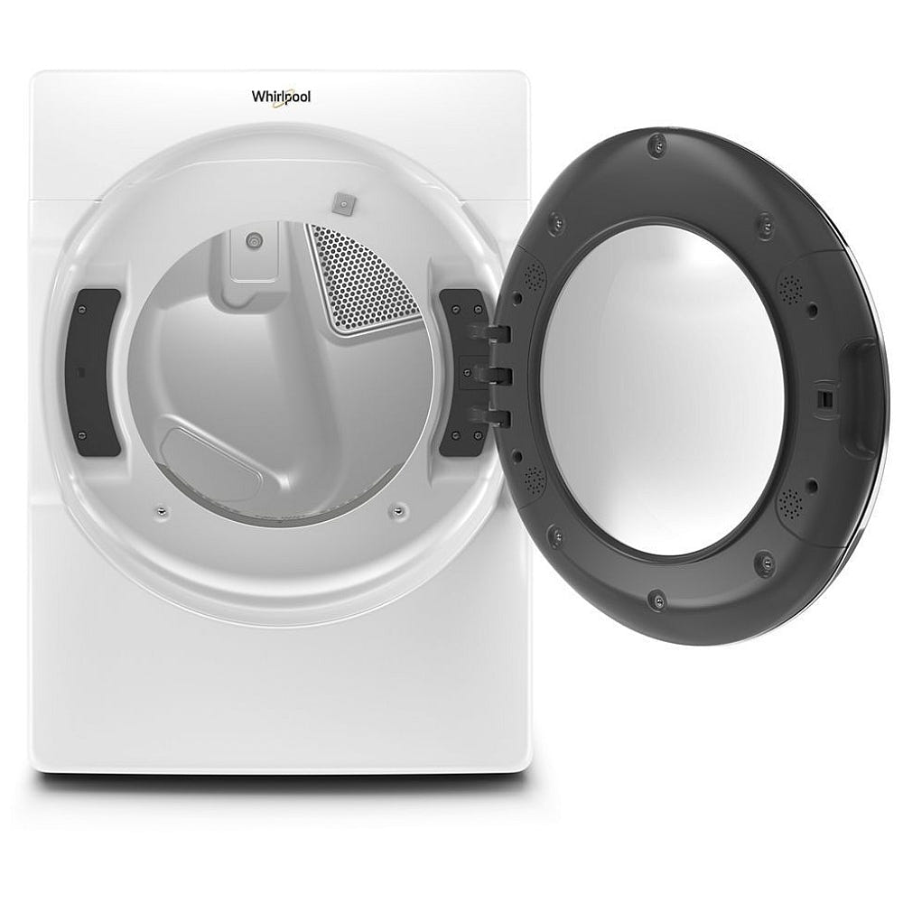 Whirlpool YWED9620HW Electric Dryer, 27 inch Width, 7.4 cu. ft. Capacity, Steam Clean, 5 Temperature Settings, Stackable, Steel Drum, Wifi Enabled, White colour