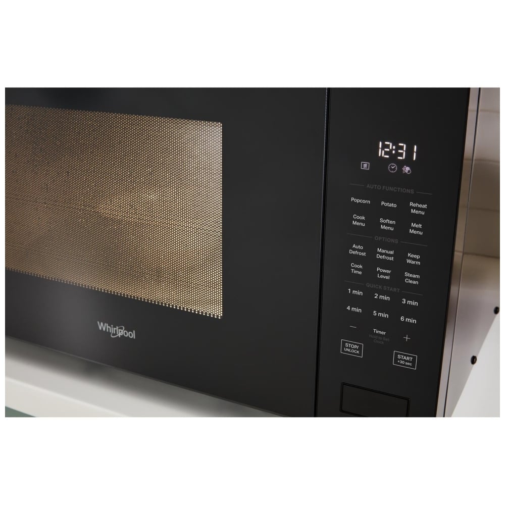 Whirlpool YWMCS7022RZ Countertop Microwave, 1.6 cu. ft. Capacity, 1,100 W Watts, 12.25 inch Height, FingerPrint Resistant Stainless Steel colour