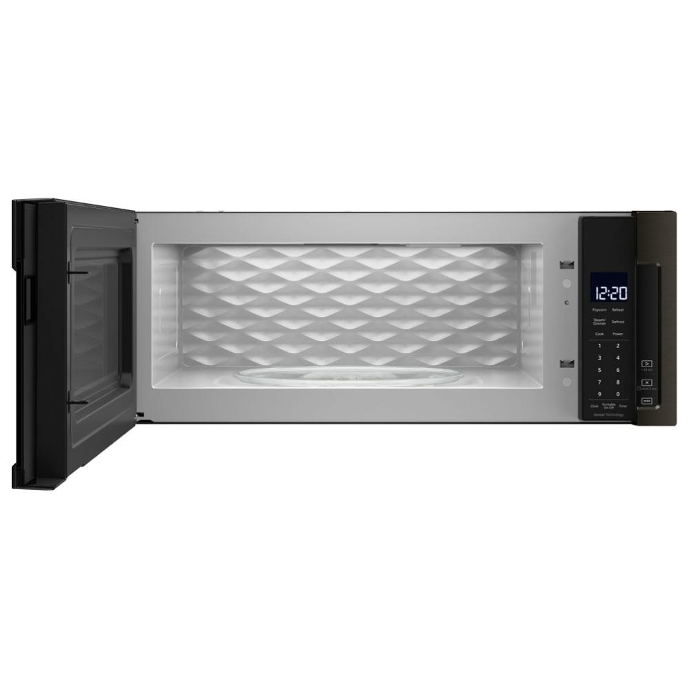 Whirlpool YWML75011HV Over the Range Microwave, 30 inch Exterior Width, 1.1 cu. ft. Capacity, 400 CFM, 1000 W Watts, LED, 10 5/16 inch Height, Black Stainless Steel colour
