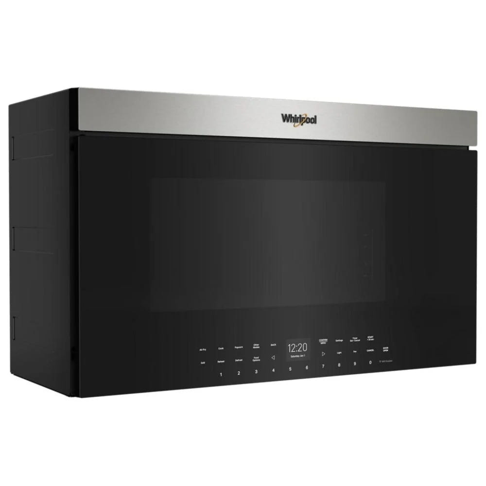 Whirlpool YWMMF7330RZ Over the Range Microwave, 30 inch Exterior Width, 1.1 cu. ft. Capacity, 400 CFM, Convection, 900 W Watts, LED, 17.88 inch Height, Stainless Steel colour Air Fry/Roast/Grill Mode