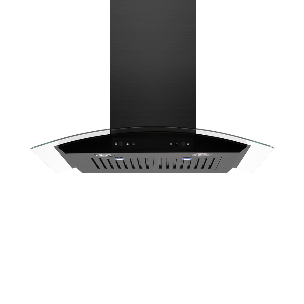 Amsterdam 800CFM 36'' Black Stainless Steel Wall Mount Range Hoods