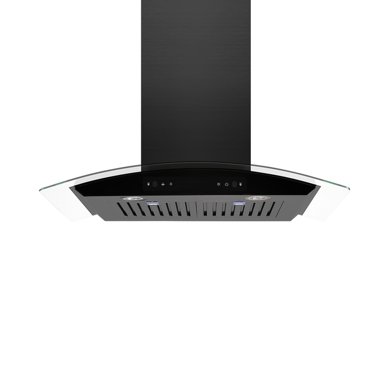 Amsterdam 800CFM 36'' Black Stainless Steel Wall Mount Range Hoods