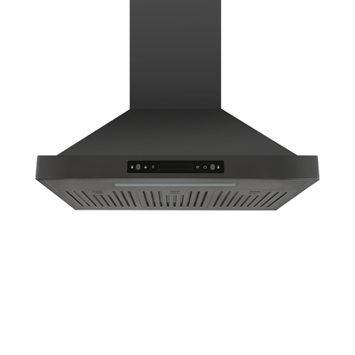 Vesta Brussels 800CFM 30'' Black Stainless Steel Wall Mount Range Hood