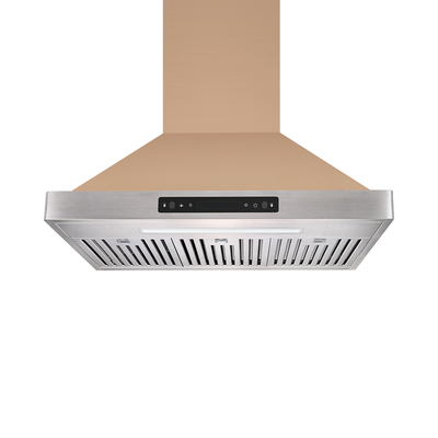 Vesta Brussels 36" Gold Stainless Steel 800 CFM Wall Mount Range Hood