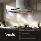 Vesta Paris 900 CFM 36" Stainless Steel Wall Mount Range Hood