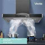 Vesta Copenhagen 800 CFM Wall Mount Range Hood in Black Stainless