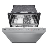 LG Smart Top Control Dishwasher with QuadWash Pro and 1-hour Wash & Dry LDPH5554S - 24" Built-In Dishwasher with WiFi Enabled, Stainless Steel Finish, and 9 Wash Cycles
