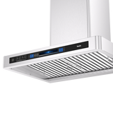 Hamburg 1000CFM 30'' Stainless Steel Wall Mount Voice Control DC Motor Range Hoods