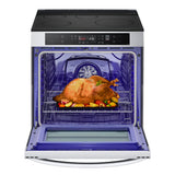 LG LSIL6332FE 6.3 cu. ft. Smart Induction Slide-in Range with Convection and Air Fry front open view food 1