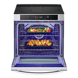 LG LSIL6332FE 6.3 cu. ft. Smart Induction Slide-in Range with Convection and Air Fry front open view food 3