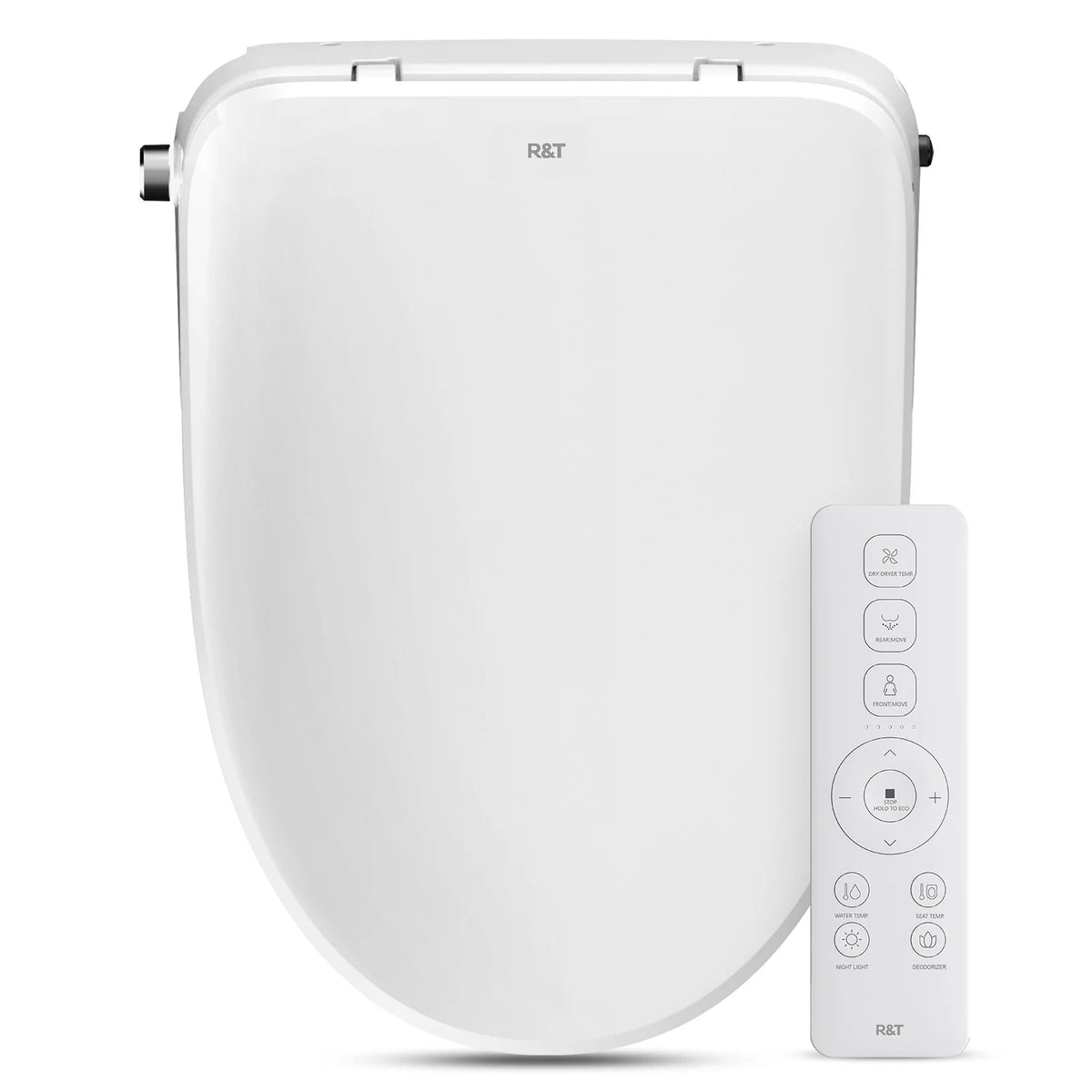 R&T V3200 Electric Bidet Seat with Remote Control Elongated
