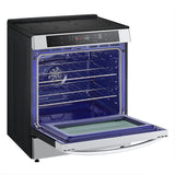 LG LSIL6332FE 6.3 cu. ft. Smart Induction Slide-in Range with Convection and Air Fry left side open view 1