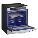 LG LSIL6332FE 6.3 cu. ft. Smart Induction Slide-in Range with Convection and Air Fry left side open view 2