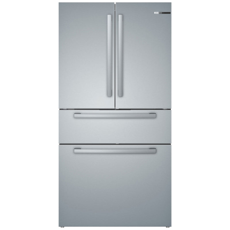 Bosch 800 Series B36CL80SNS French Door Refrigerator, 36 inch Width, 21 cu. ft. Capacity, Counter Depth, Water Dispenser (Interior), Ice Dispenser (Freezer Located), ENERGY STAR Certified, Stainless Steel colour