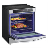LG LSIL6332FE 6.3 cu. ft. Smart Induction Slide-in Range with Convection and Air Fry left side open view food 2