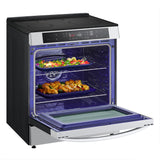 LG LSIL6332FE 6.3 cu. ft. Smart Induction Slide-in Range with Convection and Air Fry left side open view food 3