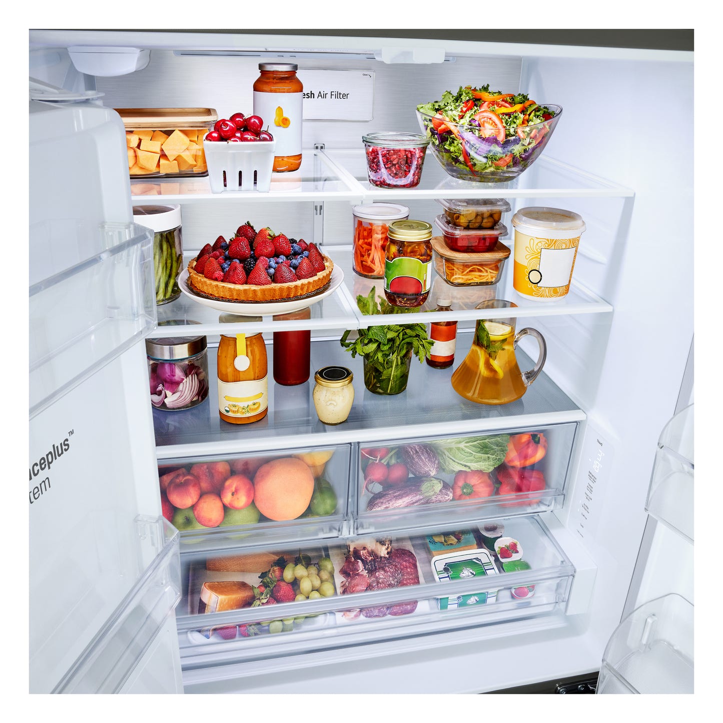 LG LF24Z6530S Bottom Freezer Counter Depth French Door Built In Refrigerator