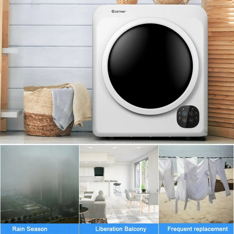 Costway 24" 1700W Electric Dryer Portable Tumble Dryer with Steel Tub